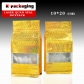 5 pcs High Quality Laser Foil Quad Seal Food Bag Golden Pet Food Pouches with Window